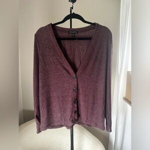 Banana Republic Cozy Grape Cardigan Size M Petite